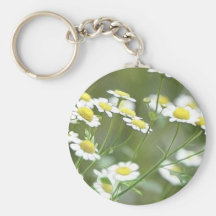 Feverfew Blossoms Keychains