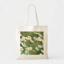 Feverfew Blossoms Tote Bags