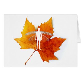 Fey-Leaf Silhouettes - Greeting card