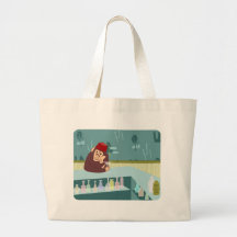 Fez Monkey Martini Bar Tote Bags