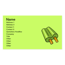 FFF0105 GREEN POPSICLE TREATS FOODS SWEETS VECTOR BUSINESS CARD TEMPLATES
