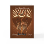 Fiancee Valentine's Day Card With Two Loving Giraf