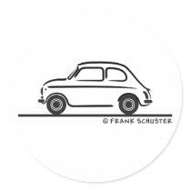 Fiat 500 Cinquecento Round Sticker