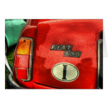 Fiat 500 Greetings Card