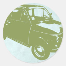 Fiat 500 round stickers