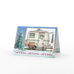 Fiberglass Egg Camper Holiday Cards