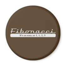 fibonacci... It's as easy as 1, 1, 2, 3 Fridge Magnets