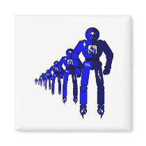 Fibonacci Robots Fridge Magnet