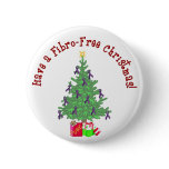 Fibro Tree Christmas pin buttons