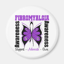 Fibromyalgia Awareness Butterfly Refrigerator Magnet