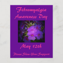 Fibromyalgia Awareness Flyer-Floral Design