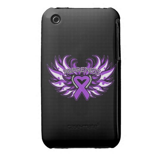 Fibromyalgia Awareness Heart Wings iPhone 3 Case-Mate Cases