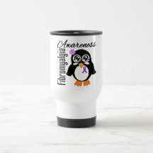Fibromyalgia Awareness Penguin Mugs