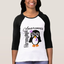Fibromyalgia Awareness Penguin Tee Shirt