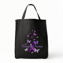 Fibromyalgia Awareness (ribbon & butterflies) Bags