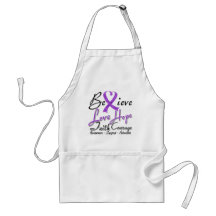 Fibromyalgia Believe Heart Collage Apron