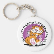 Fibromyalgia Cat Key Chain