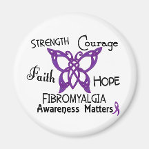 Fibromyalgia Celtic Butterfly 3 Fridge Magnet