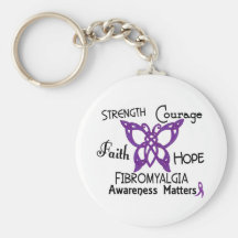 Fibromyalgia Celtic Butterfly 3 Key Chains