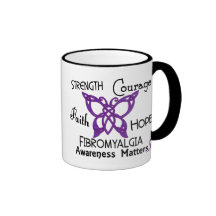 Fibromyalgia Celtic Butterfly 3 Mugs