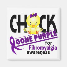 Fibromyalgia Chick Gone Purple 2 Refrigerator Magnets