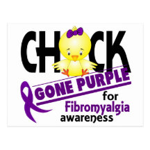 Fibromyalgia Chick Gone Purple 2 Post Card