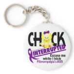 Fibromyalgia Chick Interrupted 2 keychains