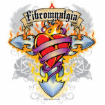 Fibromyalgia Cross & Heart photo sculptures