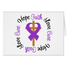 Fibromyalgia Faith Hope Love Cross Greeting Cards