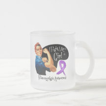 Fibromyalgia Fight Like a Girl Rosie The Riveter Mug