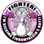 Fibromyalgia Fighter Cat photo sculptures