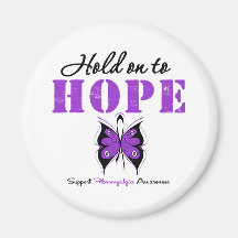 Fibromyalgia Hold On To Hope Fridge Magnets