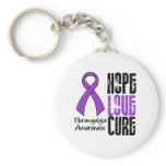 Fibromyalgia Hope Love Cure Ribbon keychains
