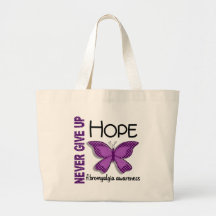 Fibromyalgia Never Give Up Hope Butterfly 4.1 Tote Bag
