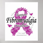 Fibromyalgia Ribbon of Butterflies 2 Print