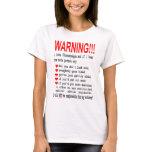 Fibromyalgia Warning Tees t-shirts