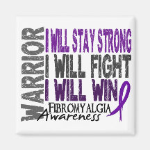 Fibromyalgia Warrior Refrigerator Magnets