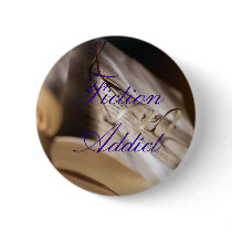 Fiction Addict Pinback Button