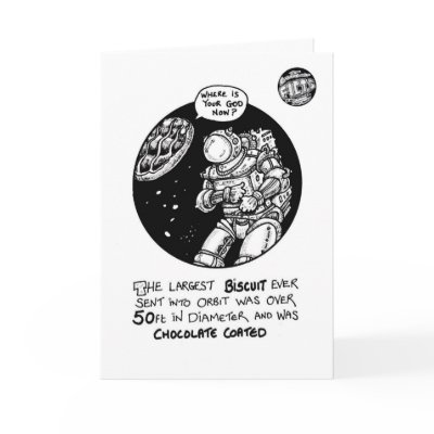 FICTS "Biscuit in Space" Birthday Card by hokusbloke