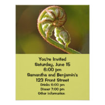 Fiddlehead Fern Custom Invitations