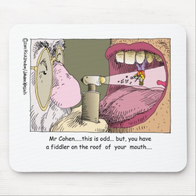 Fiddler On Roof Funny Dentistry Gifts & Tees Mousepads by beardiethor123
