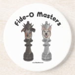 Fide-O Masters Chess Dogs Beverage Coasters
