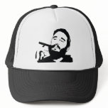 Fidel Castro with Cigar Portrait Hat