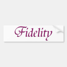 "Fidelity" Bumper Sticker