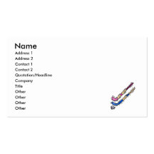Field Hockey Boys & Girls Sticks Business Card Template