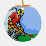 Field Hockey goalie boy Ornaments