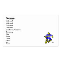 Field Hockey goalie Business Card Template