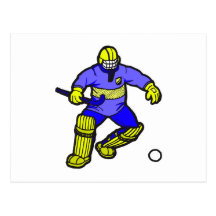Field Hockey goalie Post Cards