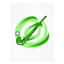 Field Hockey green logo Invites