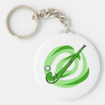 Field Hockey green logo Key Chain